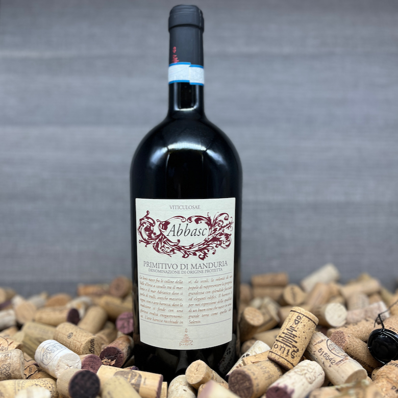 Abbasc Primitivo di Manduria Magnum, Cantina Ionis Vini, Primitivo Qualität, Bester Primitivo Preis Leistung, Wein zu Pasta Pizza