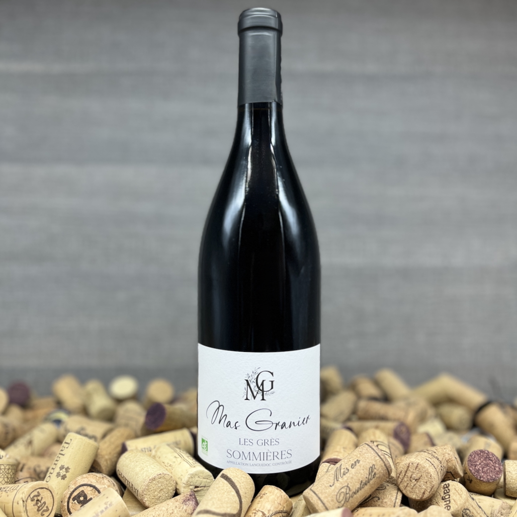 Les Grès Mas Granier, Rotwein Languedoc Bio, Syrah Mourvedre Grenache, charmanter Rotwein, Rotwein Essensbegleiter
